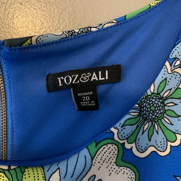 Roz & Ali Fit and Flare Floral Dress - Size 20 - Picture 2 of 2